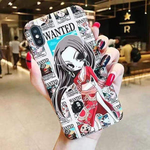 Luffy Queen Couple IMD Phone Case For Apple iphone 11 Pro 7 8 6 6S Plus X With foothold Cover