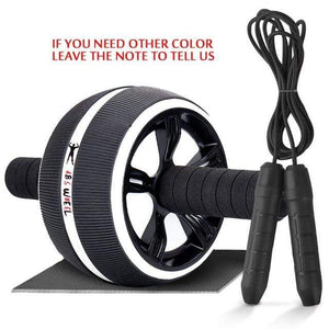 The KedStore 2 in 1 ab roller & jump rope no noise abdominal wheel with mat for arm waist leg exercise | TheKedStore