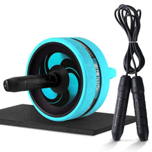 Load image into Gallery viewer, 2 in 1 ab roller &amp; jump rope, abdominal wheel with mat for your arm, waist &amp; leg exercise | TheKedStore