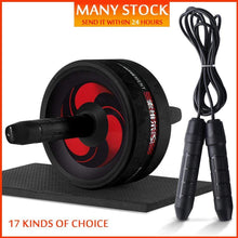 Load image into Gallery viewer, 2 in 1 ab roller &amp; jump rope, abdominal wheel with mat for your arm, waist &amp; leg exercise | TheKedStore