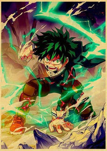 The KedStore 30X21cm / Q020 22 Janpnese Anime  My Hero Academia retro posters / wall stickers