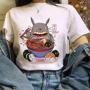 The KedStore 34 / S Leuke Kat T-Shirt My Neighbor Totoro Studio Ghibli Tshirt Kawaii Tee Miyazaki Hayao - R3