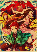 Load image into Gallery viewer, The KedStore 42X30cm / E169 15 Demon Slayer: Kimetsu no Yaiba Tanjirou Nezuko Anime Poster Kraft Paper Poster - Wall Stickers