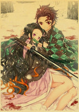 Load image into Gallery viewer, The KedStore 42X30cm / E169 16 Demon Slayer: Kimetsu no Yaiba Tanjirou Nezuko Anime Poster Kraft Paper Poster - Wall Stickers