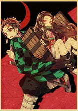 Load image into Gallery viewer, The KedStore 42X30cm / E169 2 Demon Slayer: Kimetsu no Yaiba Tanjirou Nezuko Anime Poster Kraft Paper Poster - Wall Stickers
