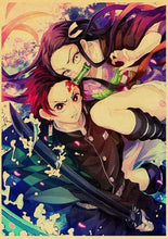 Load image into Gallery viewer, The KedStore 42X30cm / E169 3 Demon Slayer: Kimetsu no Yaiba Tanjirou Nezuko Anime Poster Kraft Paper Poster - Wall Stickers