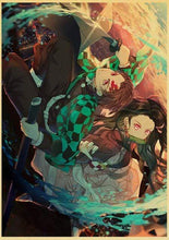 Load image into Gallery viewer, The KedStore 42X30cm / E169 5 Demon Slayer: Kimetsu no Yaiba Tanjirou Nezuko Anime Poster Kraft Paper Poster - Wall Stickers