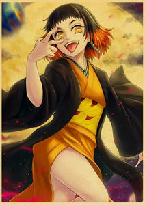 The KedStore 42X30cm / E169 9 Demon Slayer: Kimetsu no Yaiba Tanjirou Nezuko Anime Poster Kraft Paper Poster - Wall Stickers