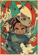 Load image into Gallery viewer, The KedStore 42X30cm / E169 Demon Slayer: Kimetsu no Yaiba Tanjirou Nezuko Anime Poster Kraft Paper Poster - Wall Stickers
