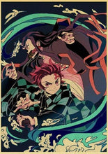 Load image into Gallery viewer, The KedStore 42X30cm / E185 16 Demon Slayer: Kimetsu no Yaiba Tanjirou Nezuko Anime Poster Kraft Paper Poster - Wall Stickers