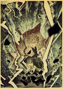 The KedStore 42X30cm / E185 19 Demon Slayer: Kimetsu no Yaiba Tanjirou Nezuko Anime Poster Kraft Paper Poster - Wall Stickers