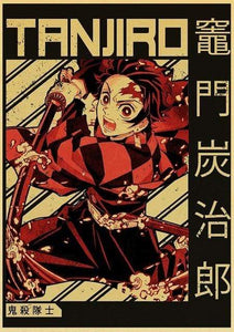 The KedStore 42X30cm / E185 2 Demon Slayer: Kimetsu no Yaiba Tanjirou Nezuko Anime Poster Kraft Paper Poster - Wall Stickers