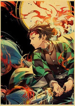 Load image into Gallery viewer, The KedStore 42X30cm / E185 24 Demon Slayer: Kimetsu no Yaiba Tanjirou Nezuko Anime Poster Kraft Paper Poster - Wall Stickers