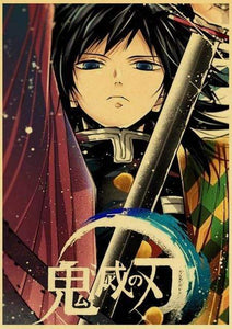 The KedStore 42X30cm / E185 25 Demon Slayer: Kimetsu no Yaiba Tanjirou Nezuko Anime Poster Kraft Paper Poster - Wall Stickers