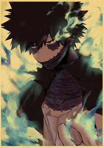 The KedStore 42X30cm / Q020 10 Janpnese Anime  My Hero Academia retro posters / wall stickers