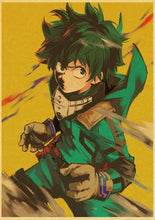 Load image into Gallery viewer, The KedStore 42X30cm / Q020 11 Janpnese Anime  My Hero Academia retro posters / wall stickers
