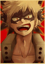Load image into Gallery viewer, The KedStore 42X30cm / Q020 16 Janpnese Anime  My Hero Academia retro posters / wall stickers