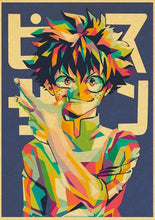 Load image into Gallery viewer, The KedStore 42X30cm / Q020 Janpnese Anime  My Hero Academia retro posters / wall stickers