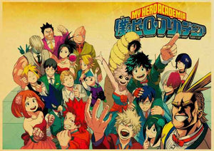 The KedStore 42X30cm / T003 10 Janpnese Anime  My Hero Academia retro posters / wall stickers