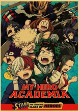 Load image into Gallery viewer, Janpnese Anime My Hero Academia retro posters / wall stickers