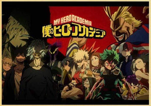 The KedStore 42X30cm / T003 23 Janpnese Anime  My Hero Academia retro posters / wall stickers