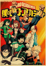 Load image into Gallery viewer, The KedStore 42X30cm / T003 3 Janpnese Anime  My Hero Academia retro posters / wall stickers