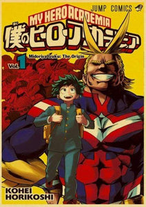 The KedStore 42X30cm / T003 4 Janpnese Anime  My Hero Academia retro posters / wall stickers