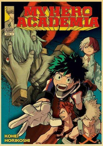 The KedStore 42X30cm / T003 5 Janpnese Anime  My Hero Academia retro posters / wall stickers