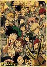 Load image into Gallery viewer, The KedStore 42X30cm / T003 7 Janpnese Anime  My Hero Academia retro posters / wall stickers