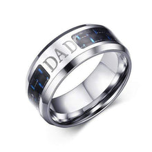 Load image into Gallery viewer, The KedStore 7 / DAD Carbon Fiber Ring - Engraved Tree Of Life Stainless Steel - 8mm. Anillo de fibra de carbono
