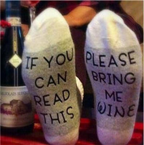 Socks If You can read this Bring Me a Glass of Wine Socks