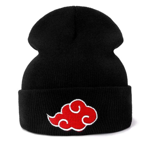 Akatsuki Logo Beanies Japanese Anime Winter Knitted Hats Embroidery Uchiha Warm Skullies Beanie Skiing Knit Hats Hat Hip Hop