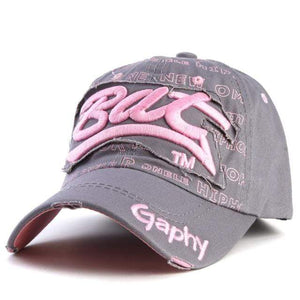 The KedStore base gray Xthree "Bat" Snapback Hat Baseball Cap. Gorras Curved Brim Hat