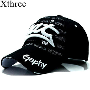 Xthree "Bat" Snapback Hat Baseball Cap. Gorras Curved Brim Hat