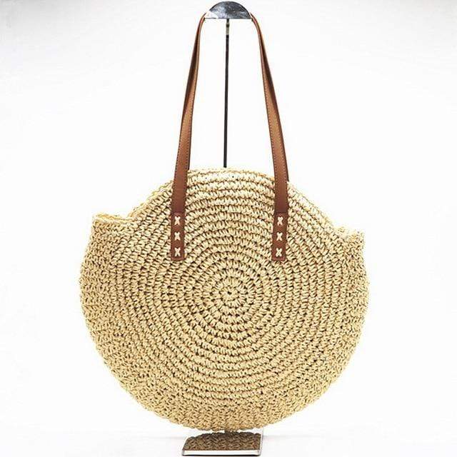 Women Summer Beach Bag, Straw Handbag Top Handle Big Capacity Travel Tote Purse Hand Woven Straw Large Hobo Bag