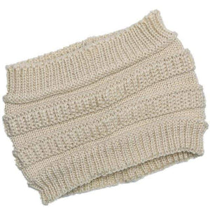 Ponytail beanie stretch cotton knit hat | TheKedStore