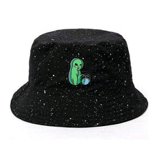 Load image into Gallery viewer, The KedStore black 1 Embroidery Aliens Foldable Bucket panama hat | TheKedStore
