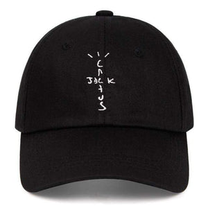 The KedStore Black 100% Cotton Cactus Jack Embroidered Baseball Caps from Travis Scott