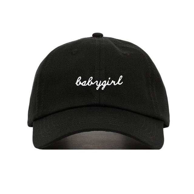 The KedStore Black 2017 New babygirl Embroidered Adjustable Baseball Cap Hats Curved Bill Snapback Hats Hip Hop Dad Caps Trucker cap Gorras
