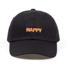 Load image into Gallery viewer, HAPPY TEXT LOGO BASEBALL CAP / gorra de béisbol bordada