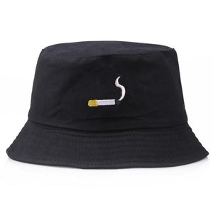 The KedStore black 3 Embroidery Aliens Foldable Bucket panama hat | TheKedStore