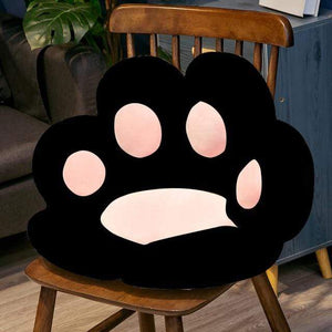 The KedStore Black / 70x60cm Armchair Seat Cat Paw Cushion for Office Dinning Chair Desk Seat Backrest Pillow Office Seats Massage Cat Paw Cushion Cartoons