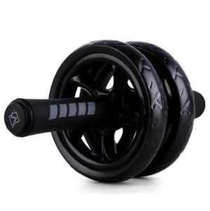 The KedStore Black A / 12.99"*6.61" 2 in 1 ab roller & jump rope no noise abdominal wheel with mat for arm waist leg exercise | TheKedStore
