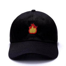 Load image into Gallery viewer, The KedStore Black Baseball Cap with FIRE Embroidery Hat Summer Fall Brand Cotton Black Caps | TheKedStore