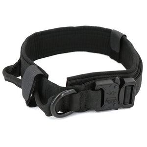 The KedStore Black Collar / M (34-42cm) / China Military Tactical Adjustable Dog Collar with Leash-Control Handle | TheKedStore
