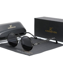 Load image into Gallery viewer, KINGSEVEN High Quality Gothic Steampunk Retro Polarized Sunglasses Vintage Round Metal Frame | TheKedStore