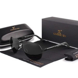 The KedStore Black Gray / China / Original KINGSEVEN Vintage Aluminum Polarized Sunglasses | TheKedstore