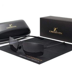 The KedStore Black Gray KINGSEVEN Brand Design Sunglasses Men Women Square Frame Gafas | TheKedStore