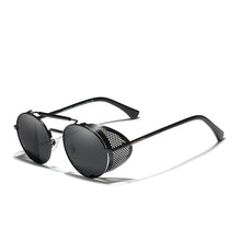 Load image into Gallery viewer, The KedStore Black Gray KINGSEVEN Retro Round Steampunk Sunglasses For Men Women Gafas De Sol | TheKedStore