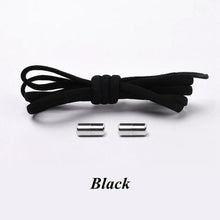 Load image into Gallery viewer, The KedStore Black No tie Shoelaces Round Elastic Shoe Laces For Sneakers Shoelace Quick Lazy Laces Shoestrings